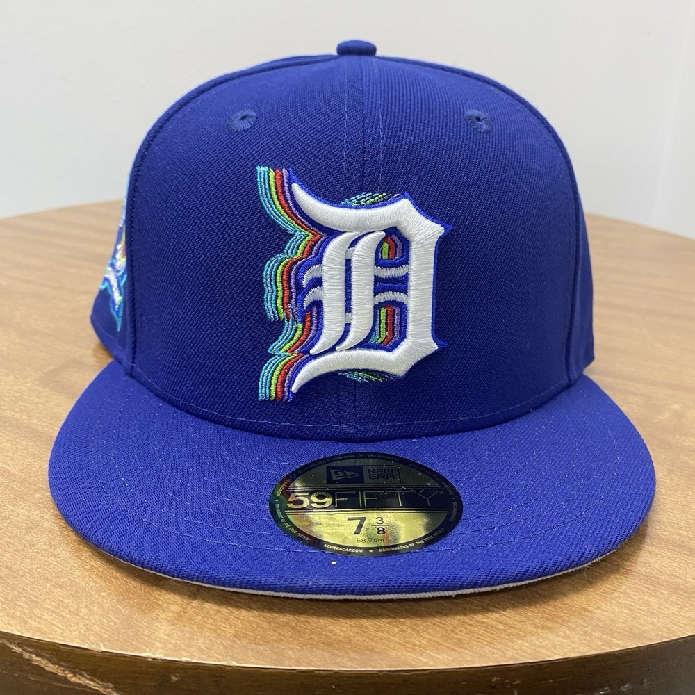 New Era 59FIFTY Detroit Tigers World Series 50th Anniversary Blue Hat 7 3/8